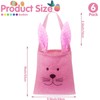 3 Pack Easter Bunny cloth Bags for Kids Empty,Rabbit Ears