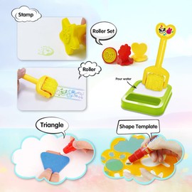 Risom - Pizarrones Magicos para Niños Tapete de Agua Dibujo, Doodle Mat Grande, Alfombra Manta para dibujar de 7-10 anos