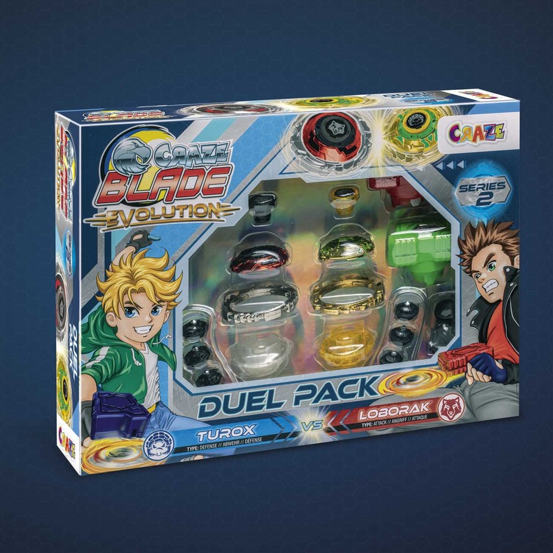 CRAZE BLADE Turox Loborak Evolution, Trottola Blade Battle, Trottola con