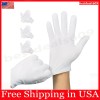 HIT 3 Pairs White Cotton Gloves For Dry Hands Sleeping
