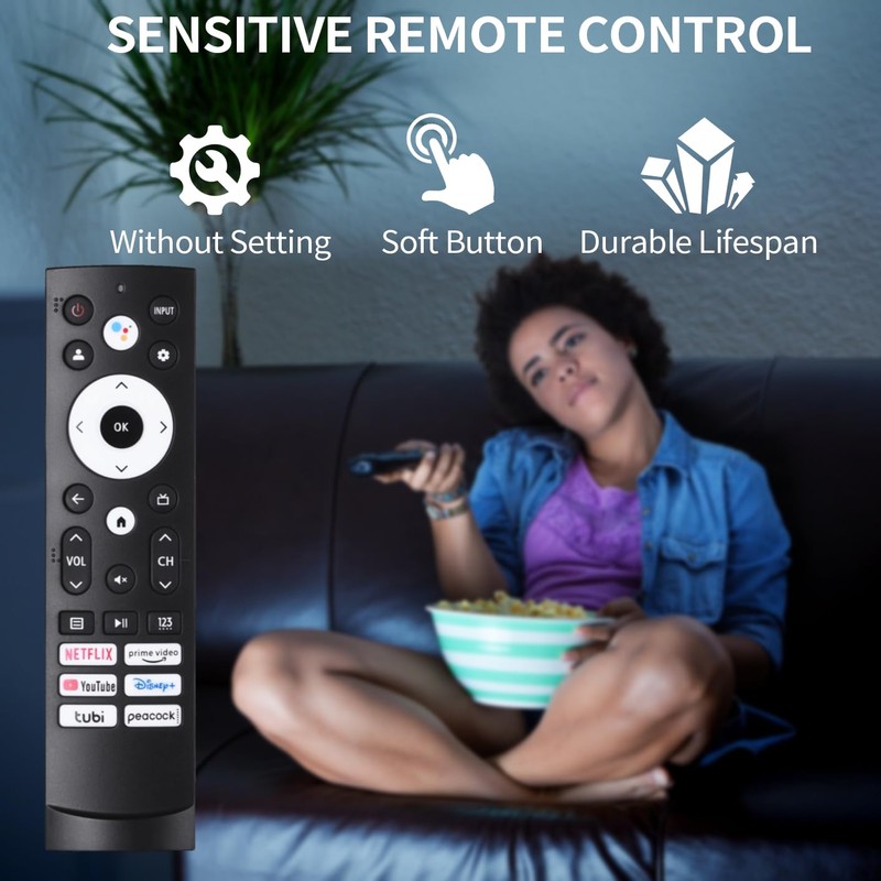 Uyibii Replacement Remote Control Compatible with Hisense Google 4K UHD