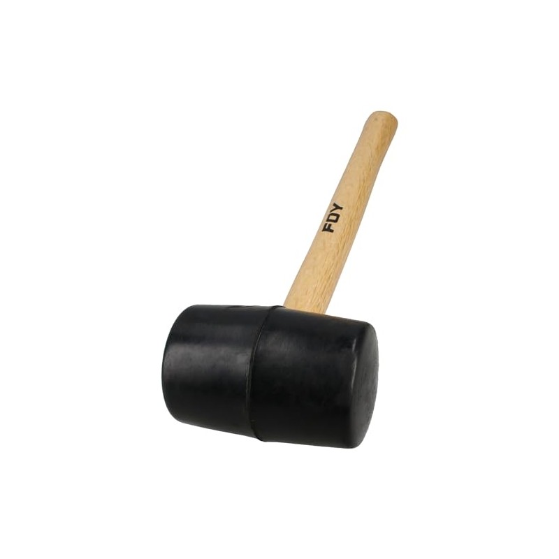 Foy 141880 Mazo con cabeza de hule negro con mango