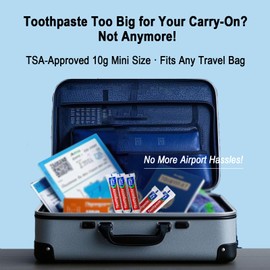 30Tubes Travel Size Toothpaste to Freshen Breath, Mini Toothpaste Bulk for Homeless Shelters, Short Business Trips, Hotel Rental Guests, Charity Church Donation, Camping Small Packs, 0.35 oz(10g)