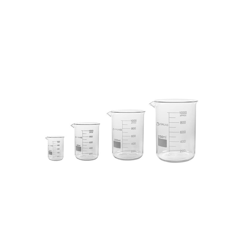 USA Lab Low Form Beakers with Extra Large Marking, 3.3