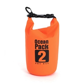 PR-DRYBAG2-OR Waterproof Bag, Dry Bag, 6.6 gal (2 L) Compact Bag, Pool, Beach, Beach, Outdoor, Shoulder Bag, Pouch, Swimming, Waterproof (Orange)