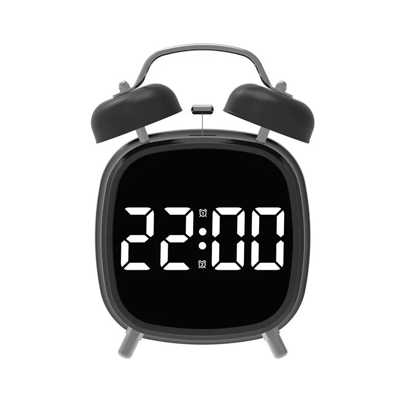 Digital Alarm Clock with Loud Double Bell Alarm for Heavy