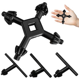 4Pcs Drill Chuck Key, Chuck Keys for Electric Drill, 4 in 1 Multifunctional Drills Chuck Key for Tightening and Loosening Compatible with Most Drills and Power Tools