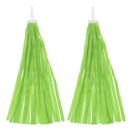 PATIKIL Bike Streamers, Colorful Scooter Handlebar Tassels Grips Ribbon Accessories Decorations for Girls Bicycle Tricycle Handles, Yellow Green