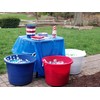 HOMZ 2-Pack Utility Tub, Large Plastic Storage Bucket with Rope