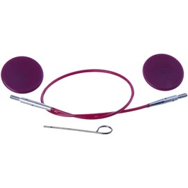 KnitPro KP10500 20cm Single Cable to make 40cm Interchangeable Needle Purple