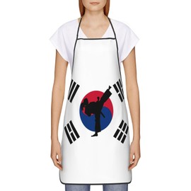 Zusolf Taekwondo (Korean) Adjustable Chef Aprons For Kitchen, Cooking, Bbq & Grill