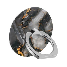 One Piece Set of Phone Ring Holders Gold Black Gray Marble Featuring A 360° Rotation Function Suitable for Smartphones, Tablets, and Other Devices Designing Advanced Pattern