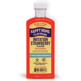Happy Home Imitation Strawberry Flavoring, Non-Alcoholic, Certified Kosher, 7 oz.