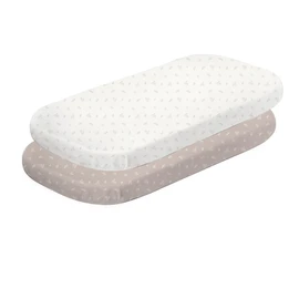 Bubba Blue Organic Cotton Co-Sleeper Fitted Sheets, Chestnut (Pack of 2)