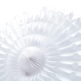 ANCLLO 10pcs 35cm Hollow Paper Fans Set Hanging Ceiling Wall Decor Party Accessories Photo Background White