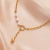 Rymenioy 18k Gold Plated Ball Pendant Drop Y Necklaces Lariat