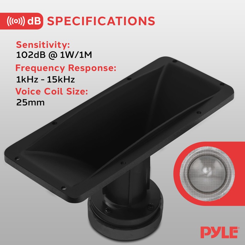 Pyle 4x10 Inch Horn Tweeter Speaker - Heavy Duty 200