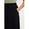 Reikko Knee-Length Skirt with Pockets and Thin Fabric Belt, black,
