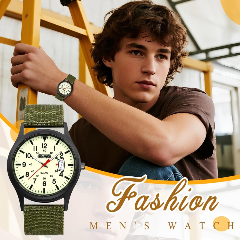Simple Waterproof Watch for Men: Luminous Luminous Arabic Numerals Simulated