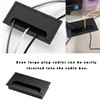 Cable Grommet, Aluminium Alloy Desk Duct, Rectangular Cable Hole with