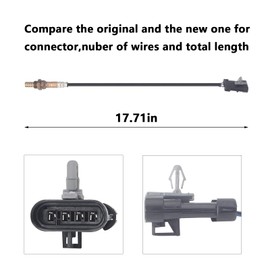 DOSKJOK 234-4012 - Sensor de oxígeno O2, relación de aire y combustible, compatible con Escalade Camaro Suburban Express Savana Impala Sierra Lesabre Century 1 unidad