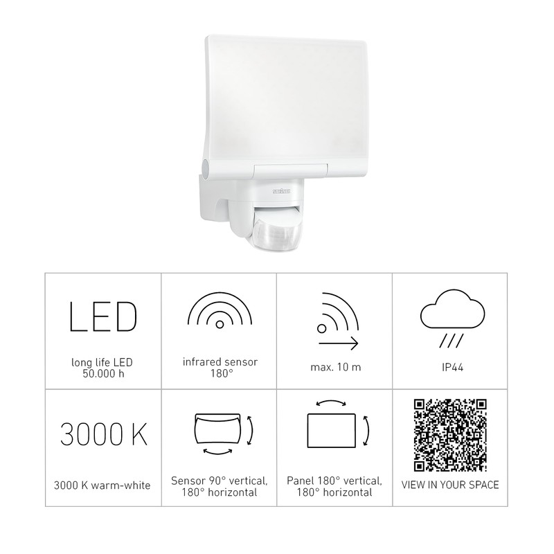 Steinel LED spotlight XLED Home 2 white, floodlight, fully swiveling,