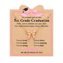 PINKDODO 5th Grade Graduation Decorations Gifts for Girls Primary Elementary School Graduation Necklace Grad 2026