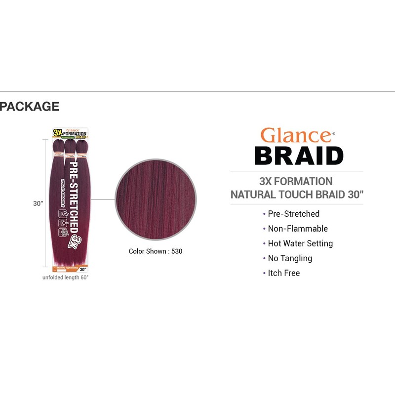 ModelModel Braids Glance Pre- Stretched 3X Formation Natural Touch Braid