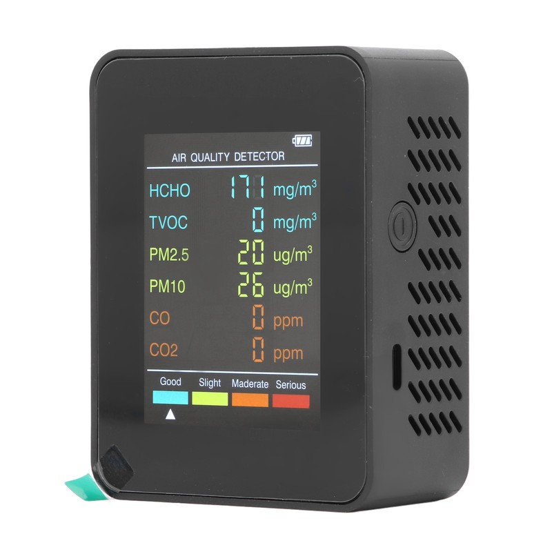 Air Quality Monitor Portable LCD Backlight Screen CO2 TVOC HCHO