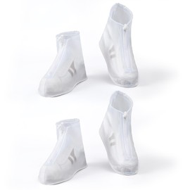 PVWSG 2 Pairs Shoes Cover Waterproof Sand Control Non-Slip Shoes Cover Reusable Rain Snow Boots Overshoes for Adults (XL)