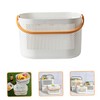 ABOOFAN Plastic Storage Basket with Handles Ventilated Organizer for Bathroom