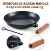 DM Cast Iron Skillet, 12 Inch Nonstick Frying Pan with