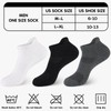 Monxiery Mens 100% Cotton Ankle Socks, Athletic Cushioned Performance Running