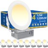 HiBay 8 Pack 4 Inch LED Recessed Lighting, 1200lm 12W=150W,