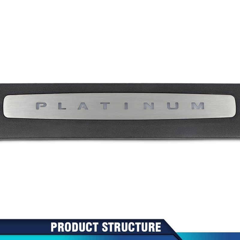 PIT66 LED Illuminated Platinum Door Sill Plate Set Compatible with