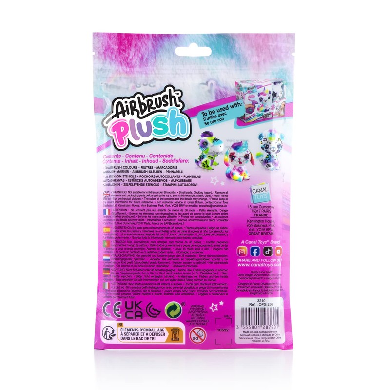 Canal Toys OFG 256 Airbrush Plush Refill, Multi-Colour, 12 x