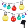 Afirst Solar String Lights Outdoor Waterproof, 15FT Multicolor Patio Lights