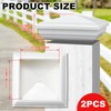 Sasylvia 2 Pcs 5 x 5 Inch Vinyl Fence Post