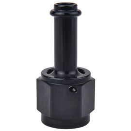 Evil Energy 6AN - Adaptador de púa para manguera de 5/16 pulgadas, giro recto, aleación de aluminio, color negro