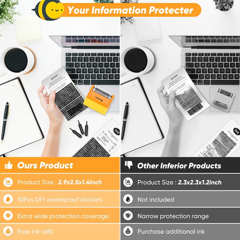 Identity Protection Roller Stamp LioNergy Extra Large Roller Identity Theft