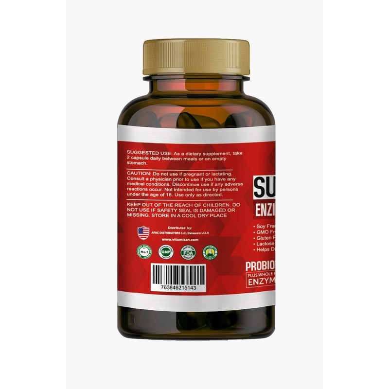 VITAMISAN Sales Biliares Digestive Enzymes Pancreatin Enzimas Digestivas probiotic and