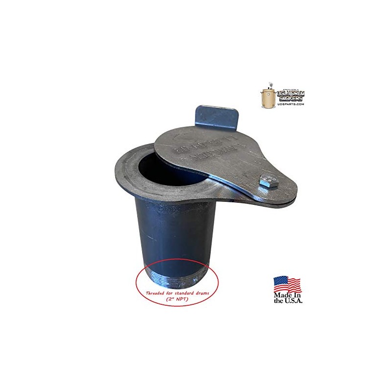 Total Control 2 Inch Threaded UDS Smoke Stack w/Tear Drop