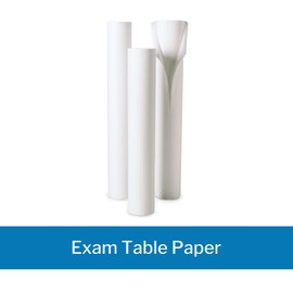 McKesson Exam Table Paper, Barrier Protection, Crepe Paper, White Medical Examination Paper, 24 in x 125 ft, 12 Count