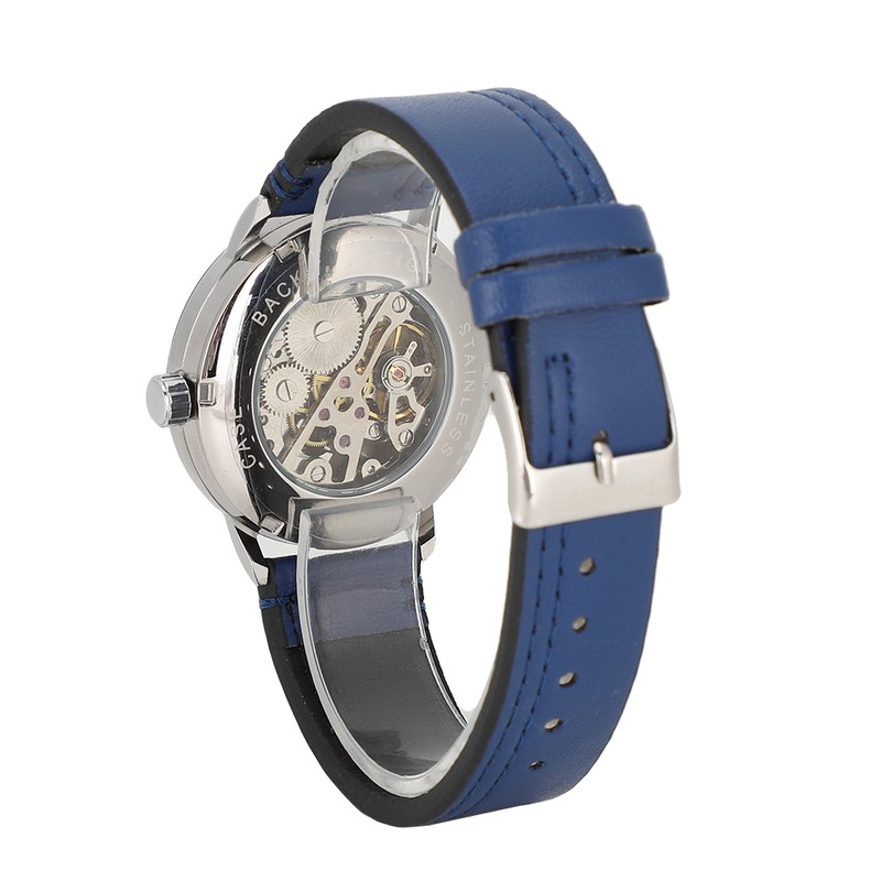 T Winner PU Leather Strap Waterproof Mechanical Men Watch Wrist