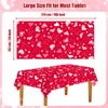 VARACL 2 Pack Disposable Tablecloth Valentine's Day Plastic Large Rectangle