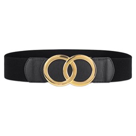 Aurolran Women's Fashion Classic Metal Buckle Leather Belt with Jeans Dress