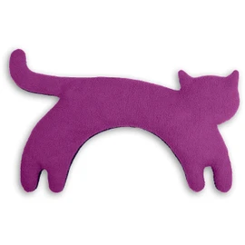 Leschi Wheat Bag microwavable, unscented/Heat Pack for Neck and Shoulders/Animal: Cat Minina, Purple
