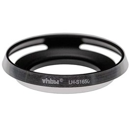 vhbw Lens Hood Compatible with Sony E PZ 16-50mm f3.5-5.6 OSS SELP1650 Lens 40.5mm Lens Black Silver Aluminium Round 6.4cm