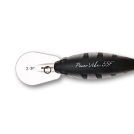 LMAB Crankbait 5.5 cm Power Vibe 55F - 3 Running Depths, Floating - Wobbler Bass, Crankbait Wobbler, Artificial Bait Fishing, Perch Wobbler, Spin Fishing Bait (White Tiger, MR | Running Depth 2-3 m |