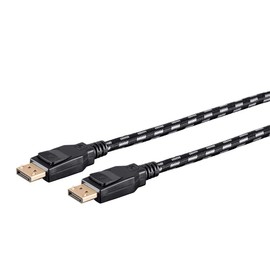 Monoprice Braided DisplayPort 1.4 Cable - 3 Feet - Gray, 8K Capable for Graphic Design, TV Walls and PC Gaming